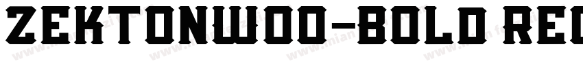 ZektonW00-Bold Regul字体转换
